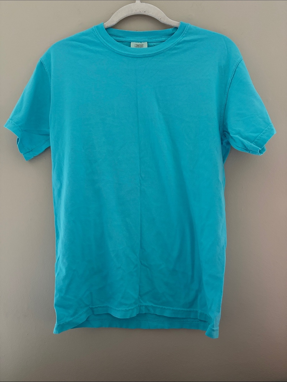 Comfort Colors Unisex Turquoise Crew Neck T-Shirt Small